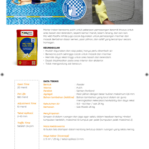 MU 460 Mortar Utama PoolFix White